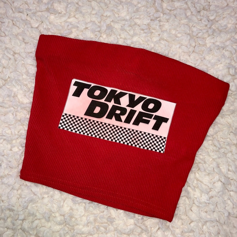 Red Tokyo Drift Crop Top